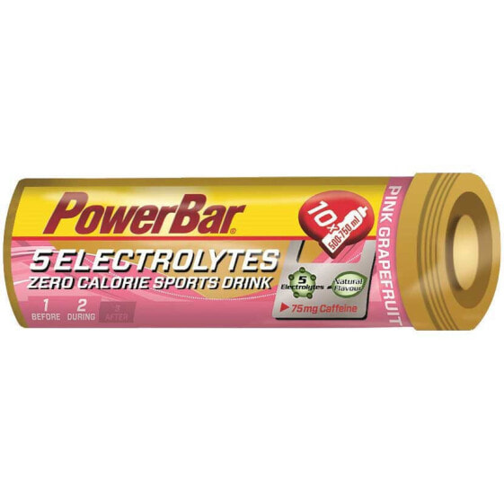 Бескалорийные спортивные таблетки с электролитами Powerbar 5 Electrolytes Pink Grapefruit / Caffeine