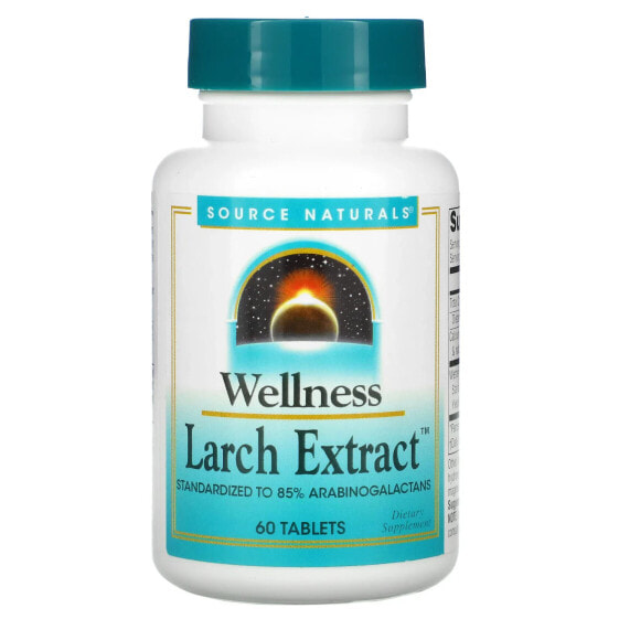 Травяной экстракт Wellness, Larch Extract, 60 таблеток Source Naturals