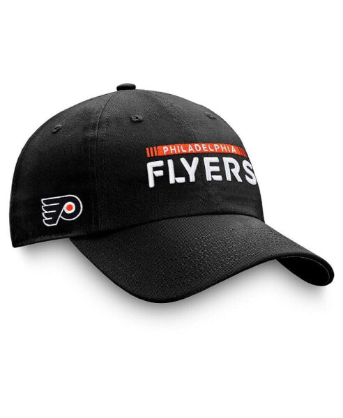 Men's Black Philadelphia Flyers Authentic Pro Rink Adjustable Hat