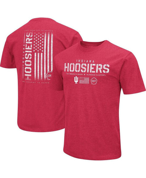 Men's Crimson Indiana Hoosiers OHT Military-Inspired Appreciation Flag 2.0 T-shirt