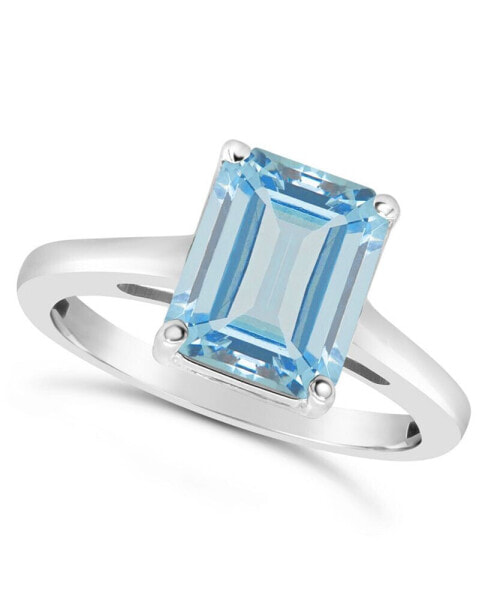 Sky Blue Topaz (4-1/6 ct. t.w.) Ring in Sterling Silver. Also Available in Rose Quartz (3-1/4 ct. t.w.)