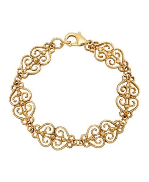 Gold-Tone Filigree Bracelet