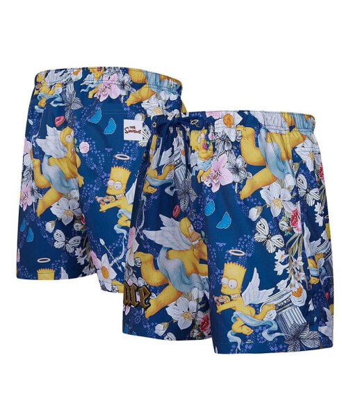 Men's Navy the Simpsons Peace Angels Woven Shorts