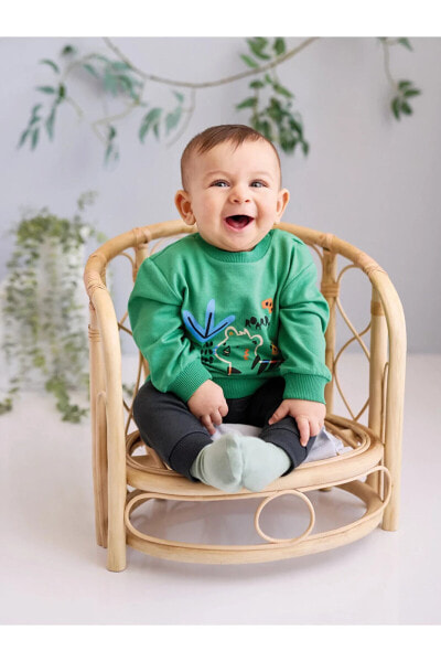 Костюм для малышей LC WAIKIKI Sweatshirt с байковым воротником и костюмом снизу 2 шт.