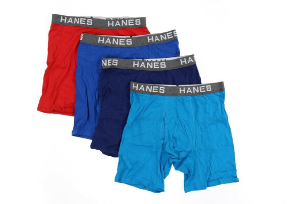 Hanes 270207 Mens Yarn Dyed Plaid Boxers Underwear Set of 4 Size L