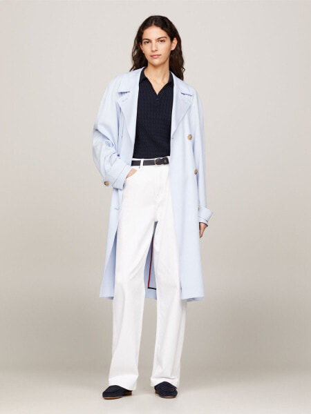 Relaxed Fit Double Breasted Trench Coat