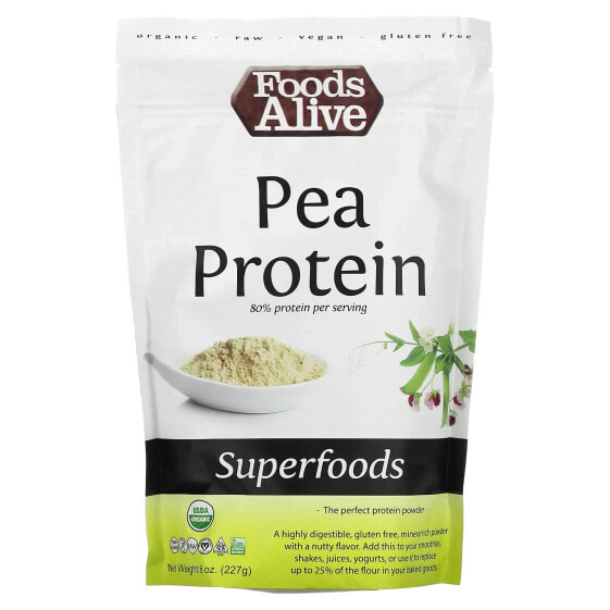 Foods Alive, Superfoods, гороховый протеин, 227 г (8 унций)
