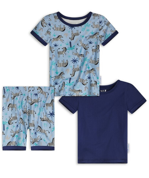 Baby Boys Three Piece Snug Fit Pajama Set