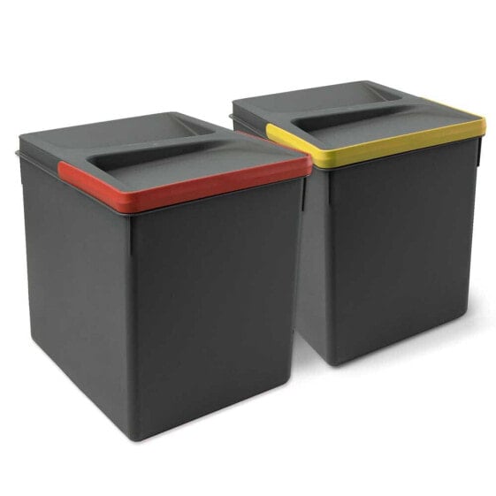 EMUCA Recycle 2x15L Trash Can 2 Units