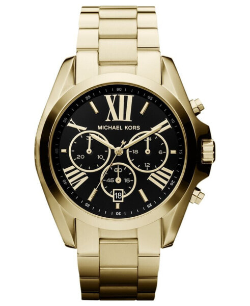 Unisex Chronograph Bradshaw Gold-Tone Stainless Steel Bracelet Watch 43mm MK5739