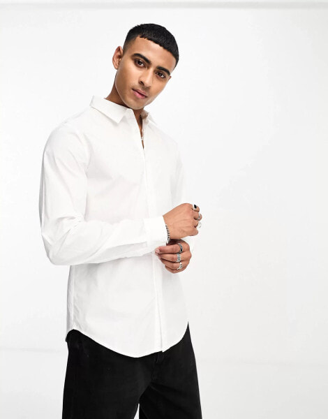 Labelrail x Stan & Tom fitted dress shirt in white