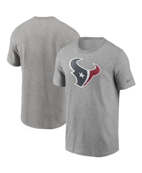 Men's Heathered Gray Houston Texans Primary Logo T-shirt