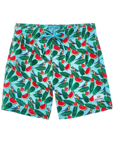 Beach Bros Tropical Bird Swim Trunk Men's