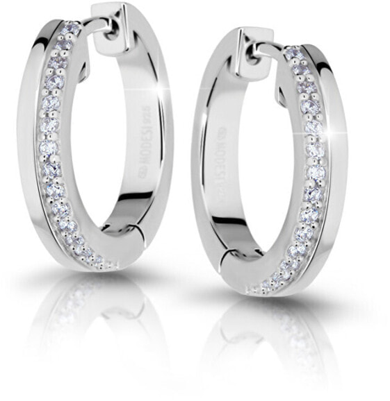 Silver earrings with cubic zirconia M23040