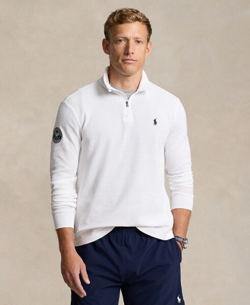 Рубашка мужская Polo Ralph Lauren Wimbledon 2024 с четвертью молнии.