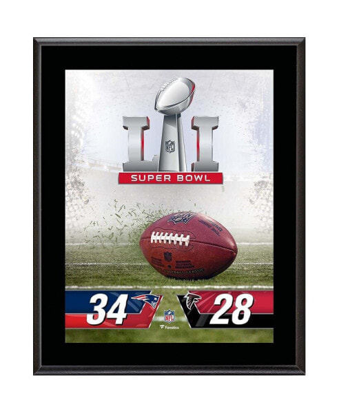 New England Patriots vs. Atlanta Falcons Super Bowl LI 10.5" x 13" Sublimated Plaque