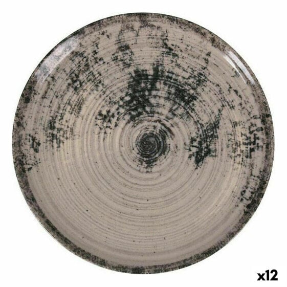 Flat Plate La Mediterránea Aspe Grey Ø 26 x 2,5 cm (12 Units)