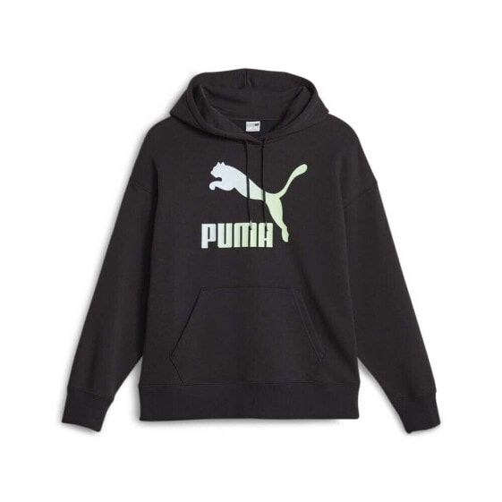 Puma Classics Logo Infill Hoodie Tr Womens Black Casual Outerwear 62274701