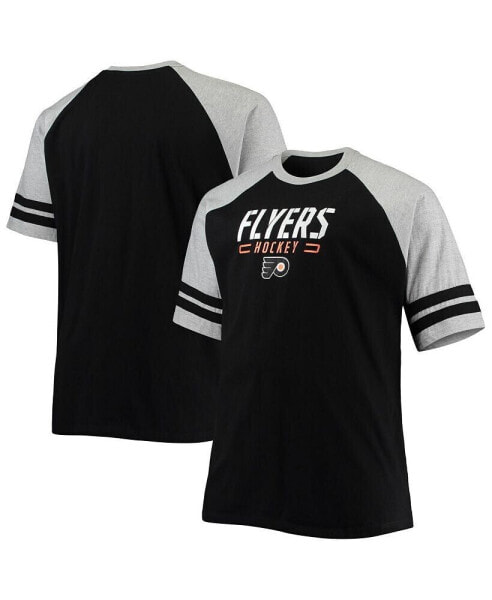 Men's Black Philadelphia Flyers Big and Tall Raglan T-shirt