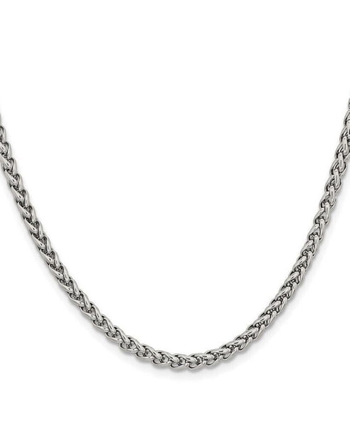 Chisel stainless Steel 4mm Wheat Chain Necklace