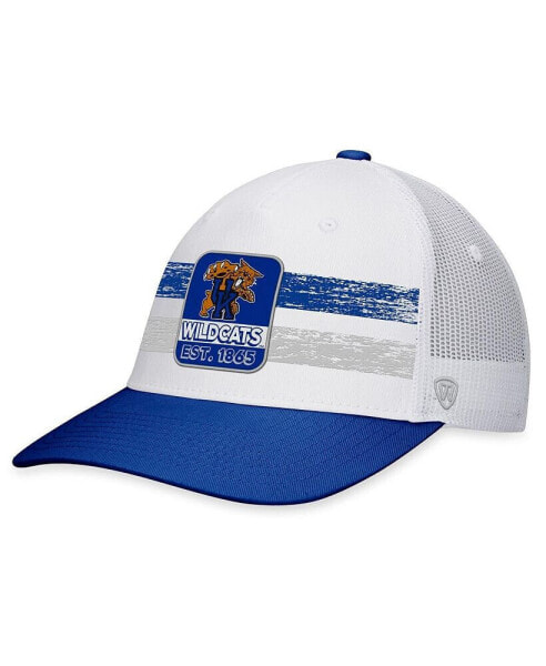 Men's White, Royal Kentucky Wildcats Retro Fade Snapback Hat