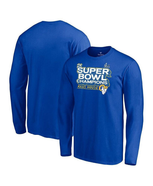 Men's Royal Los Angeles Rams Super Bowl LVI Champions Big Tall Parade Long Sleeve T-shirt