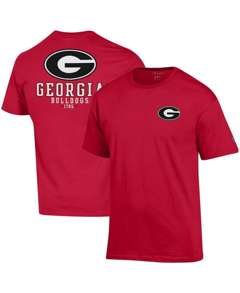 Men's Red Georgia Bulldogs Stack 2-Hit T-shirt