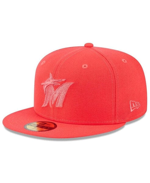Men's Red Miami Marlins 2023 Spring Color Basic 59FIFTY Fitted Hat