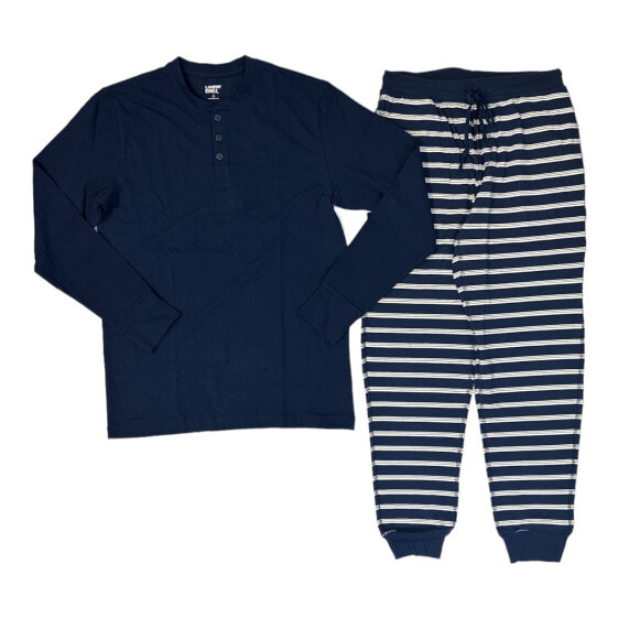 Land's End Men's Long Sleeve Henley & Pant 2-Piece Lounge Set