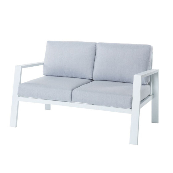 Двухместный диван Thais Белый Алюминий 132,20 x 74,80 x 73,30 cm