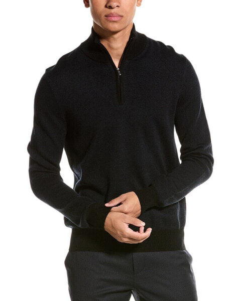 Bruno Magli 1/4-Zip Wool Mock Sweater Men's