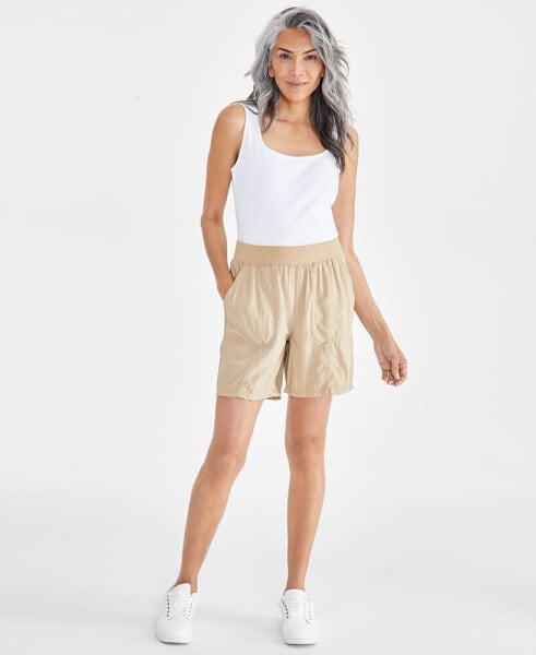 Women's Pull-On Utility-Pocket Shorts, Created for Macy's