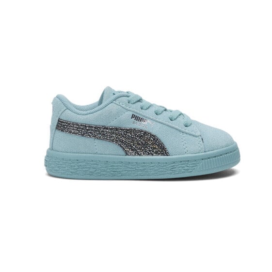 Puma Suede Aurora Lace Up Toddler Girls Blue Sneakers Casual Shoes 38784701