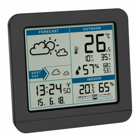 Метеостанция TFA Dostmann Sky Black - Indoor hygrometer - Indoor thermometer - Outdoor hygrometer - Outdoor thermometer - Plastic - 20 - 99% - 20 - 99% - -10 - 50 °C