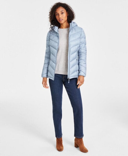 Women's Packable Hooded Puffer Coat, Created for Macy's