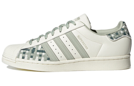 adidas originals Superstar 休闲 防滑耐磨 低帮 板鞋 女款 白绿 / Кроссовки Adidas originals Superstar GY4156