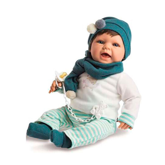 Кукла детская Berjuan Baby Sweet Child Chandal Зеленые полосы и белая Jersey