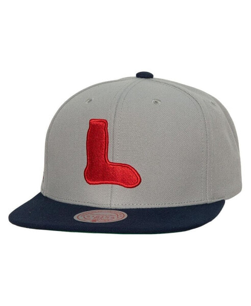 Men's Gray Boston Red Sox Cooperstown Collection Evergreen Snapback Hat