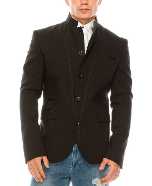 Men's Modern Symmetric Button Closure Sports Jacket