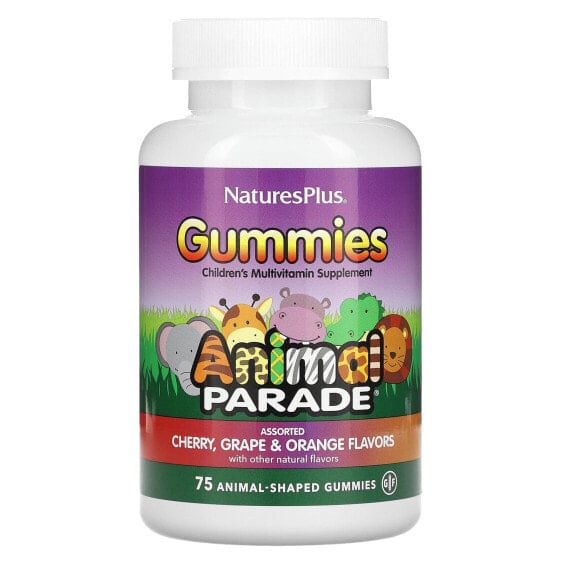 Animal Parade Gummies, Children's Multivitamin, Assorted Flavors, 75 Animal-Shaped Gummies
