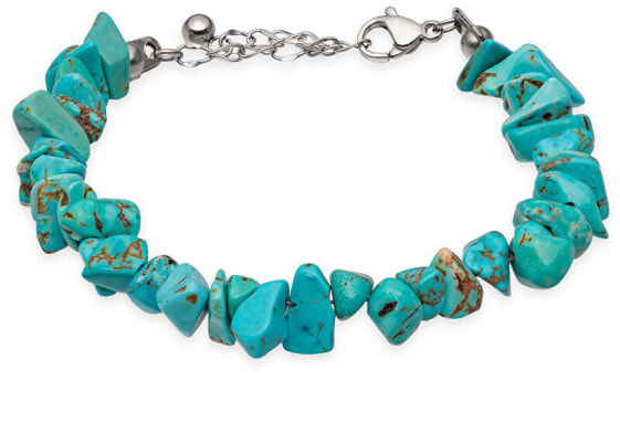 Modern beaded bracelet made of turquoise VSB0107S-SS