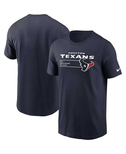 Men's Navy Houston Texans Division Essential T-shirt