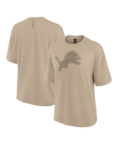 Women's Khaki Detroit Lions Elements Oversized T-Shirt