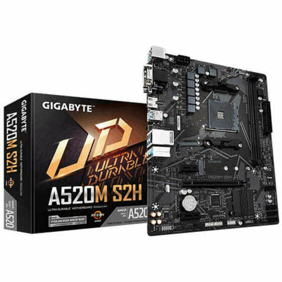 Материнская плата Gigabyte A520M S2H mATX AM4 AMD A520 AMD AM4