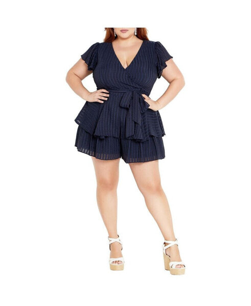 Plus Size First Date Frilled Romper