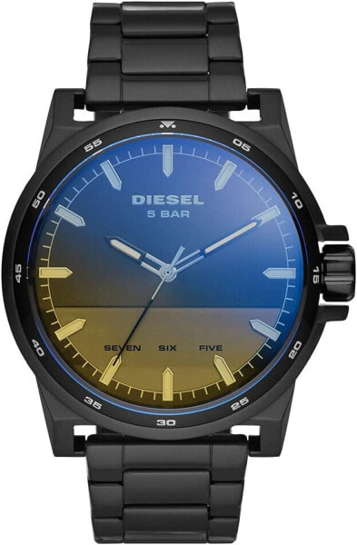 Diesel D-48 Uhr für Herren, Quarzwerk mit Silikon-, Edelstahl- oder Lederarmband