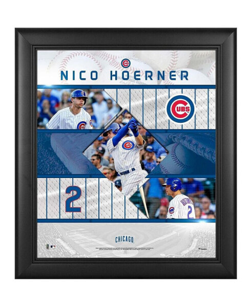 Nico Hoerner Chicago Cubs Framed 15" x 17" Stitched Stars Collage