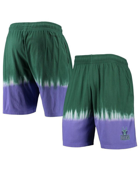 Men's Green and Purple Milwaukee Bucks Hardwood Classic Authentic Shorts