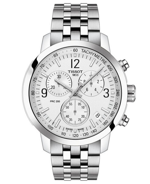 Men's Swiss Chronograph PRC 200 Stainless Steel Bracelet Watch 43mm