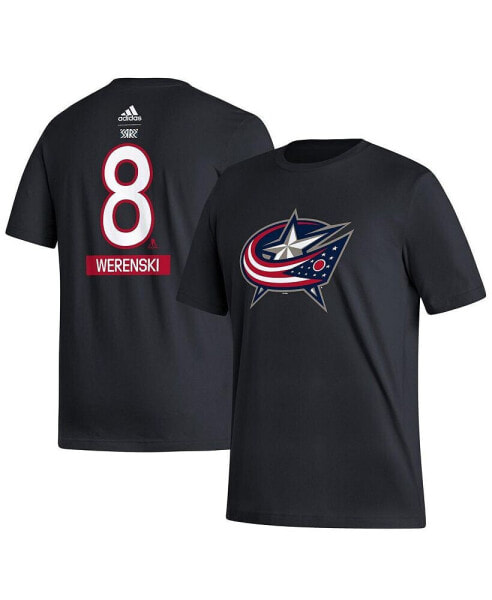 Men's Zach Werenski Black Columbus Blue Jackets Reverse Retro 2.0 Name and Number T-shirt